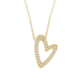 14K & Natural Diamond Heart